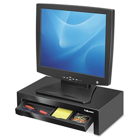 Fellowes Fellowes 8038101 Adjustable Monitor Riser with Storage Tray 16w x 9 1/2d x 4 1/2-6h Black 8038101
